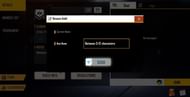 Subsequently, players have to enter the new name for their guild (Image via Free Fire)